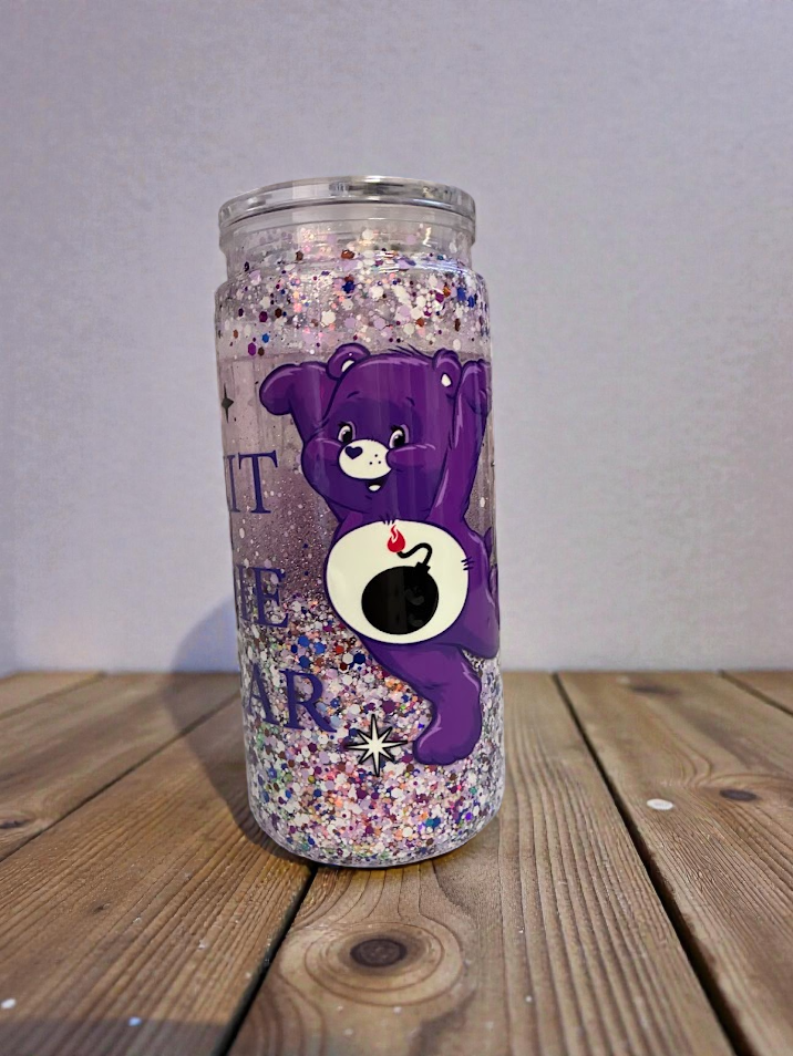 20oz Eat Shi# & D!e Bear Snowglobe